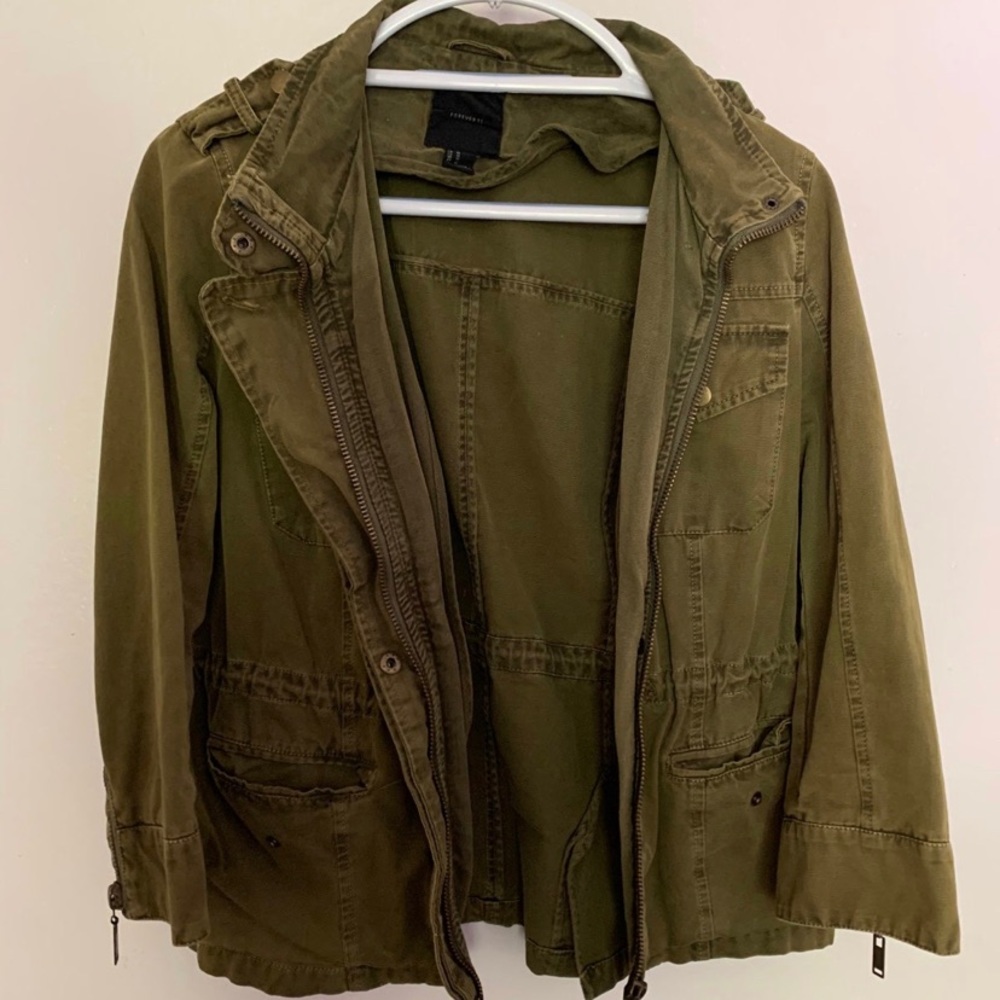 Army Green Cargo Jacket